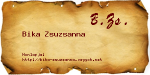 Bika Zsuzsanna névjegykártya